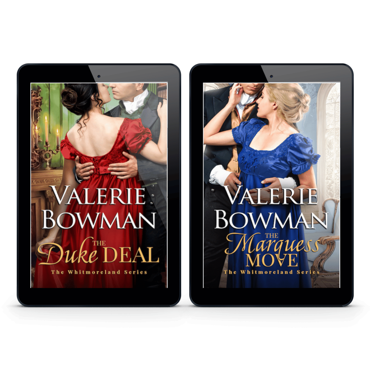 Books 1-2 in the Whitmorelands Regency historical romance novel series by author Valerie Bowman in ebook format