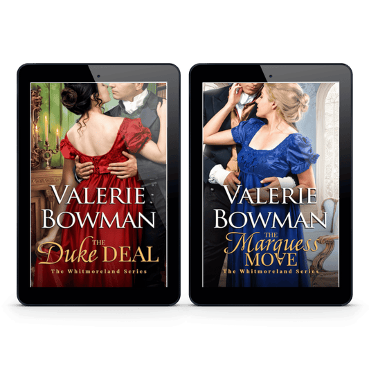 Books 1-2 in the Whitmorelands Regency historical romance novel series by author Valerie Bowman in ebook format