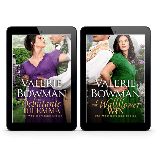 Books 3 and 4 of the Whitmorelands Regency historical romance series by author Valerie Bowman in ebook format.